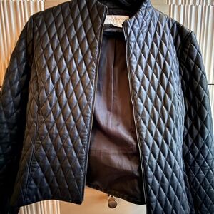 Jones New York Black Diamond Quilted Jacket